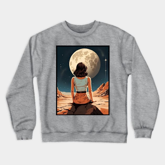 Day Trip To Mars Crewneck Sweatshirt by VivaLaRetro
